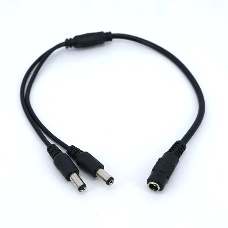 (1 «мама» на 2 штекера) DC 5,5x2,1 мм 1-к-2 кабель-разветвитель питания - удлинитель 12 В, источник питания для 2-камер видеонаблюдения