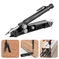 Aluminum Alloy DIY Woodworking Multi-function Profile Scribing Ruler Scribing Tool Adjustable Contour Gauge Scribe Compass Tool