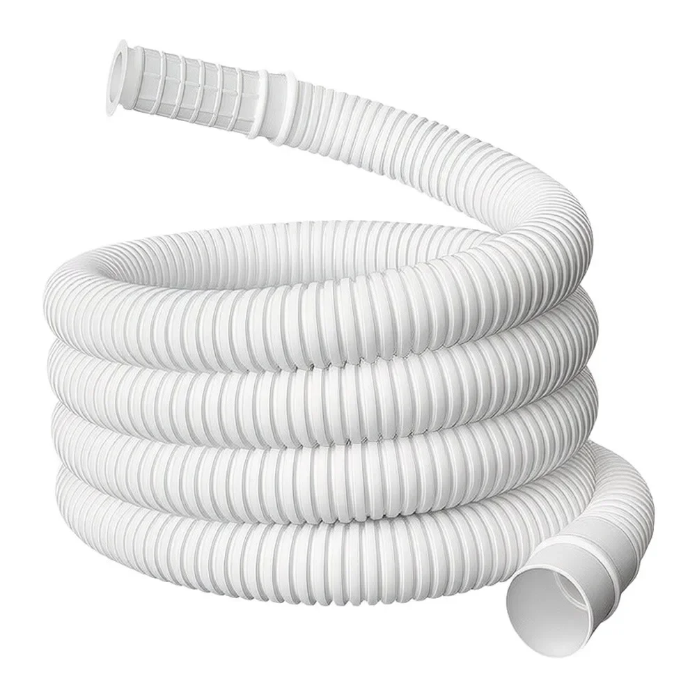 UV-Resistant Air Conditioner Condensate Hose 16mm ID PVC Drain Pipe For Split AC Dehumidifier & Heat Pump Flexible White Tubing