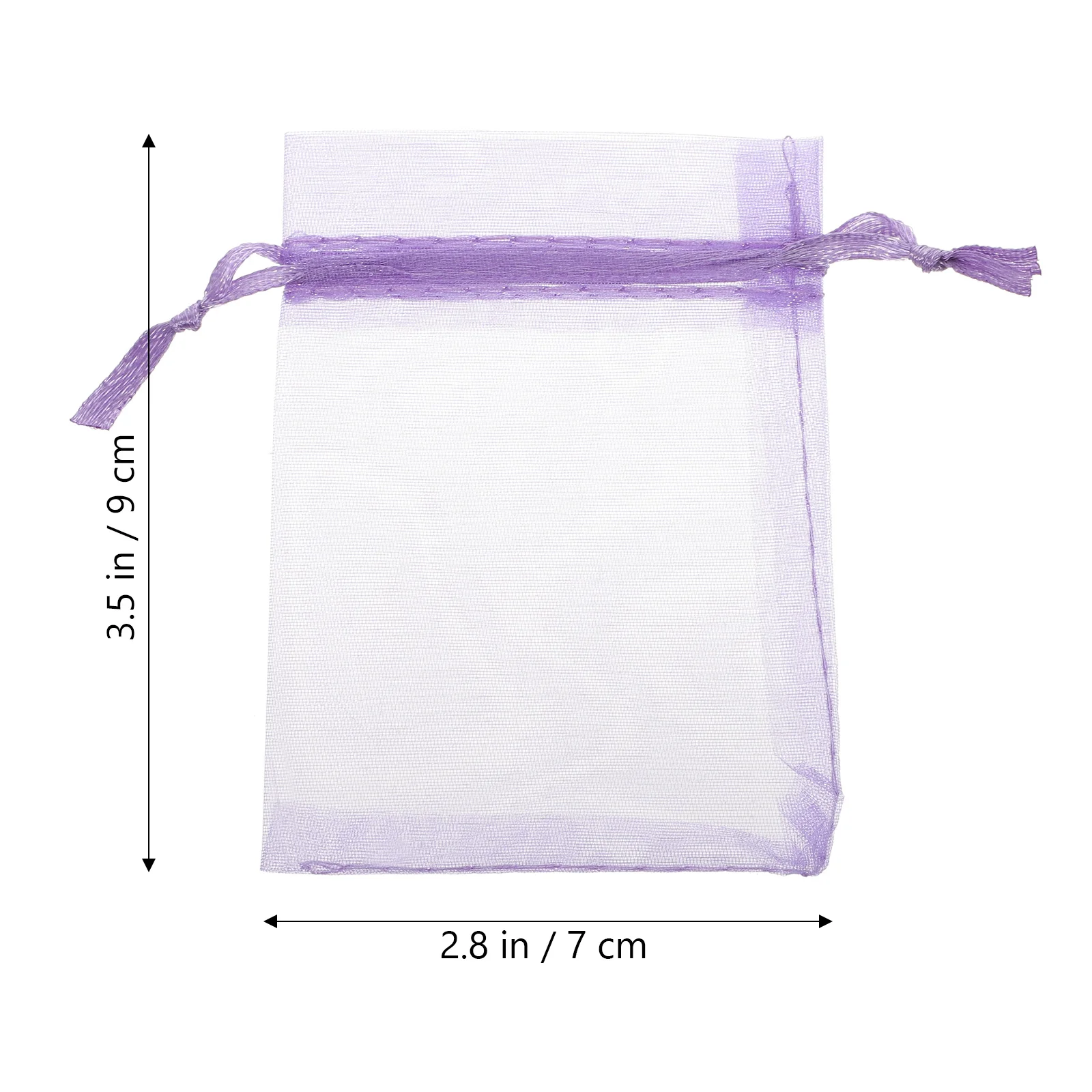 50Pcs Organza Gift Bag Gauze Bags Candy Pouches Purple Small Gifts Lavender Mesh Drawstring Packing Packaging Drawstring Bags