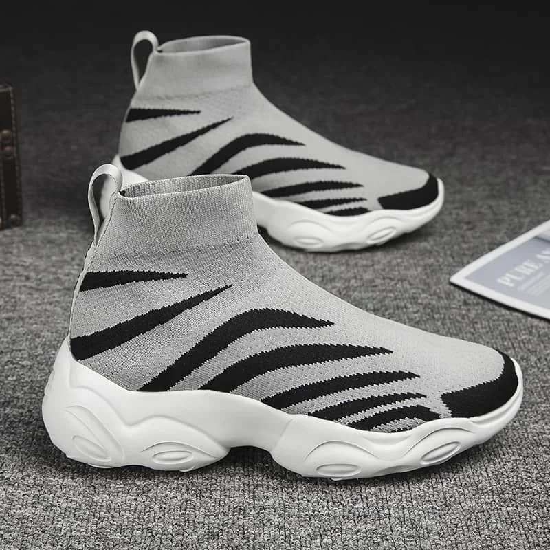 Customizable Breathable Couple Socks Shoes Trendy Warm Men's Winter Shoes Male Black Sneakers Lazy Casual Ankle Boots