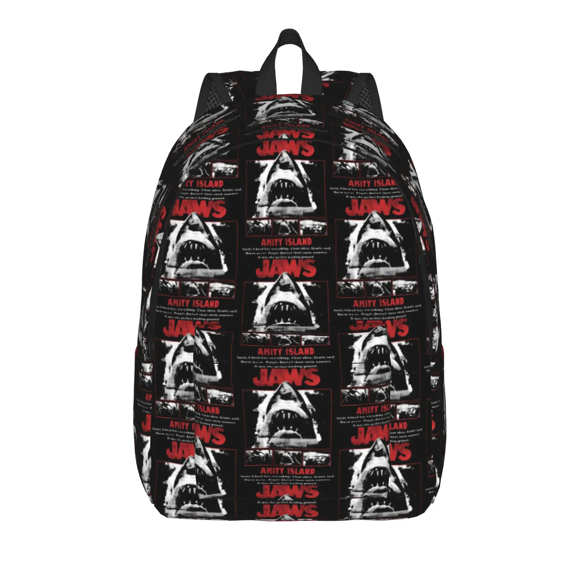 Jaws Photo Negative Panel Portraits Backpack Female Backpacks Polyester Pretty High School Bags Travel High Quality Rucksack