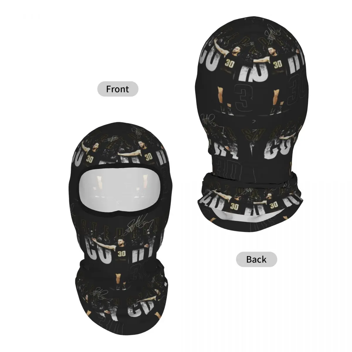 Steph Curry Golden State Dissolve Breathable Thin Balaclava Full Face Mask Sun Protection Neck Gaiter For Motorcycle Fishing