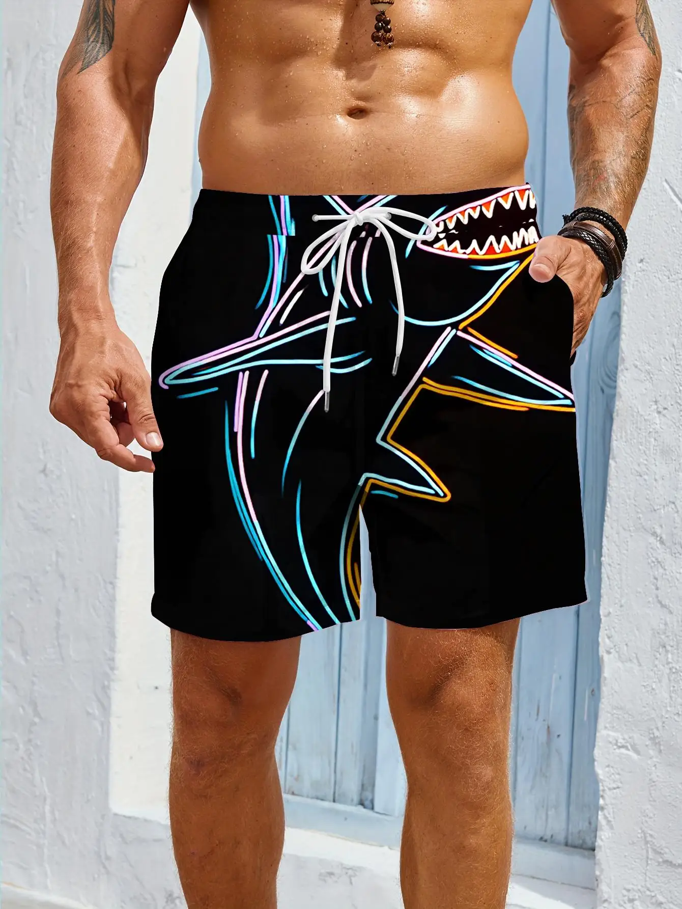 

1pcs Men's Short swim trunks2026 Summer 3D Printed Short sleeve running clothes for man Breathable Polyester Quick drying