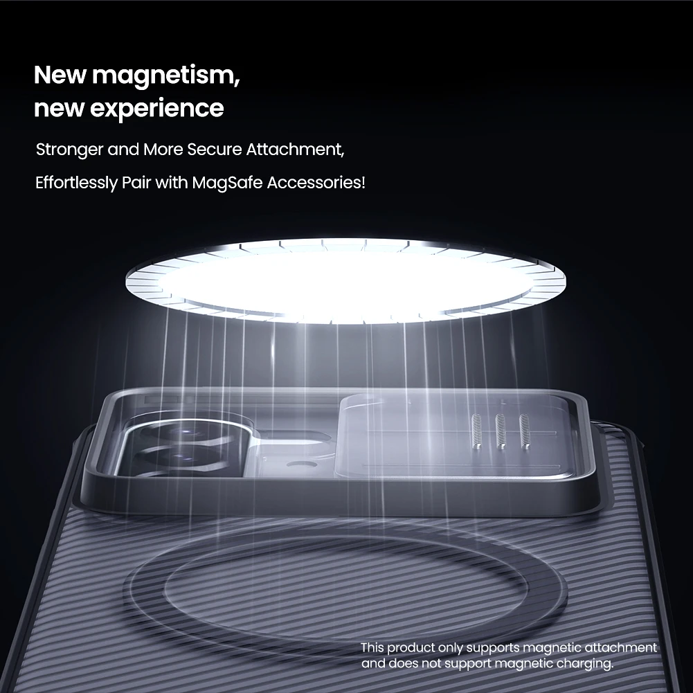 لهاتف Samsung Galaxy A57 5G، حافظة مغناطيسية NILLKIN، مقاومة للصدمات من الدرجة العسكرية مع 4 وسائد هوائية، غطاء PC & TPU مضاد للبصمة #5