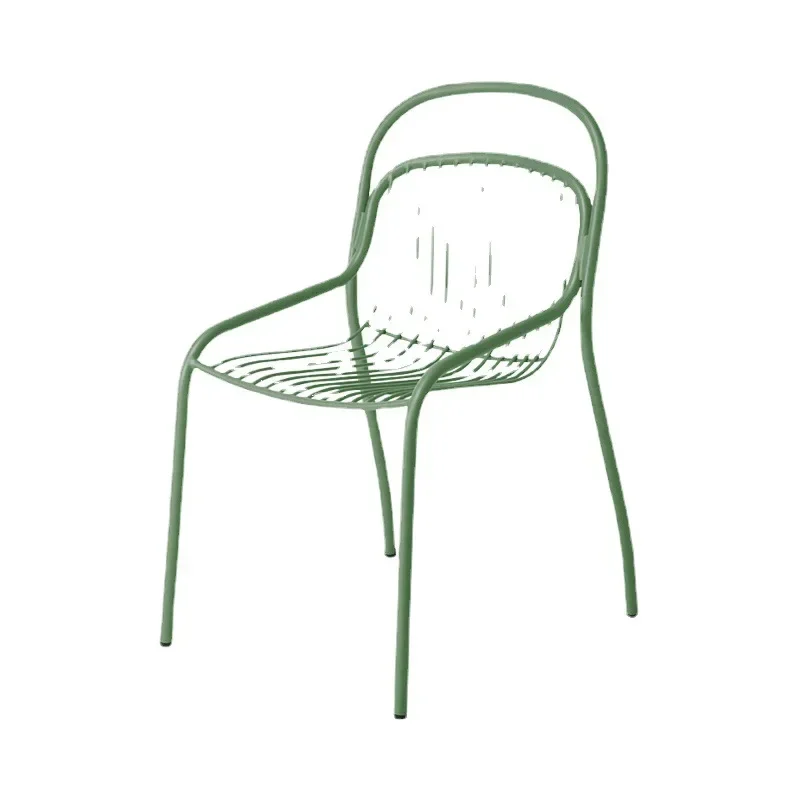 

Wrought iron Nordic modern outdoor chair, courtyard balcony leisure chair Internet celebrity
