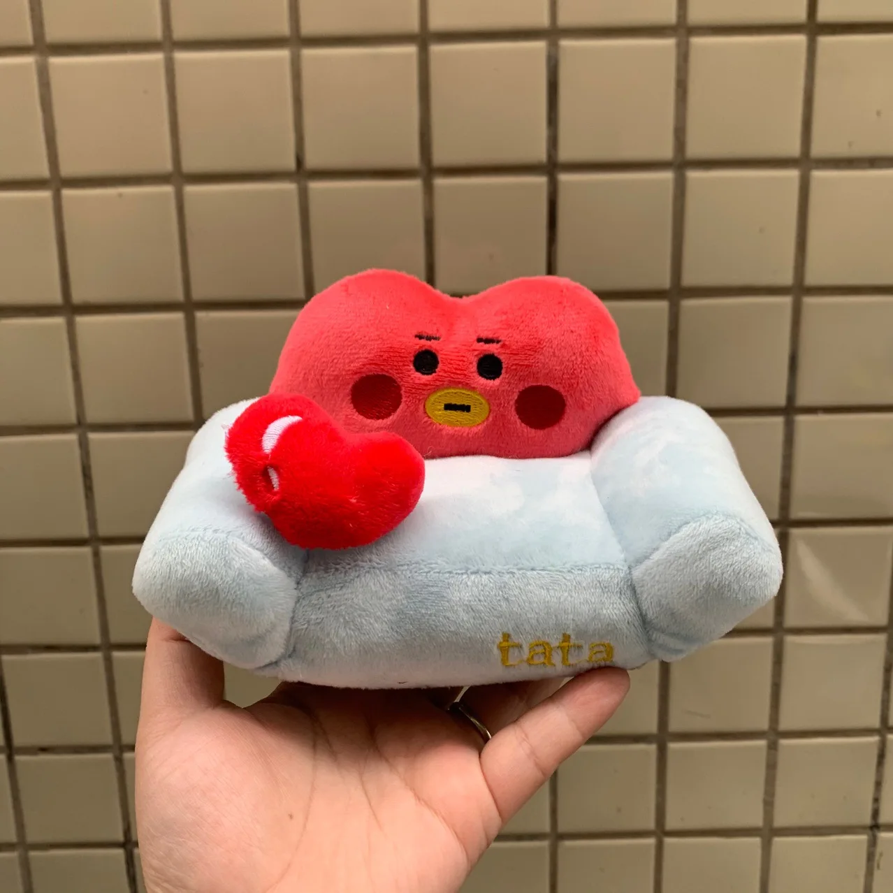 BT21 Sofa Series Soft Toys Creative Tata Rj Chimmy Cooky Koya Stuffed Doll Cartoon Desktop Ornament Phone Glasses Holder