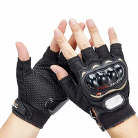 PRO-BIKER MCS-04C Motorcycle Half Finger Gloves Mesh Breathable Anti Slip Off Road Racing Gloves