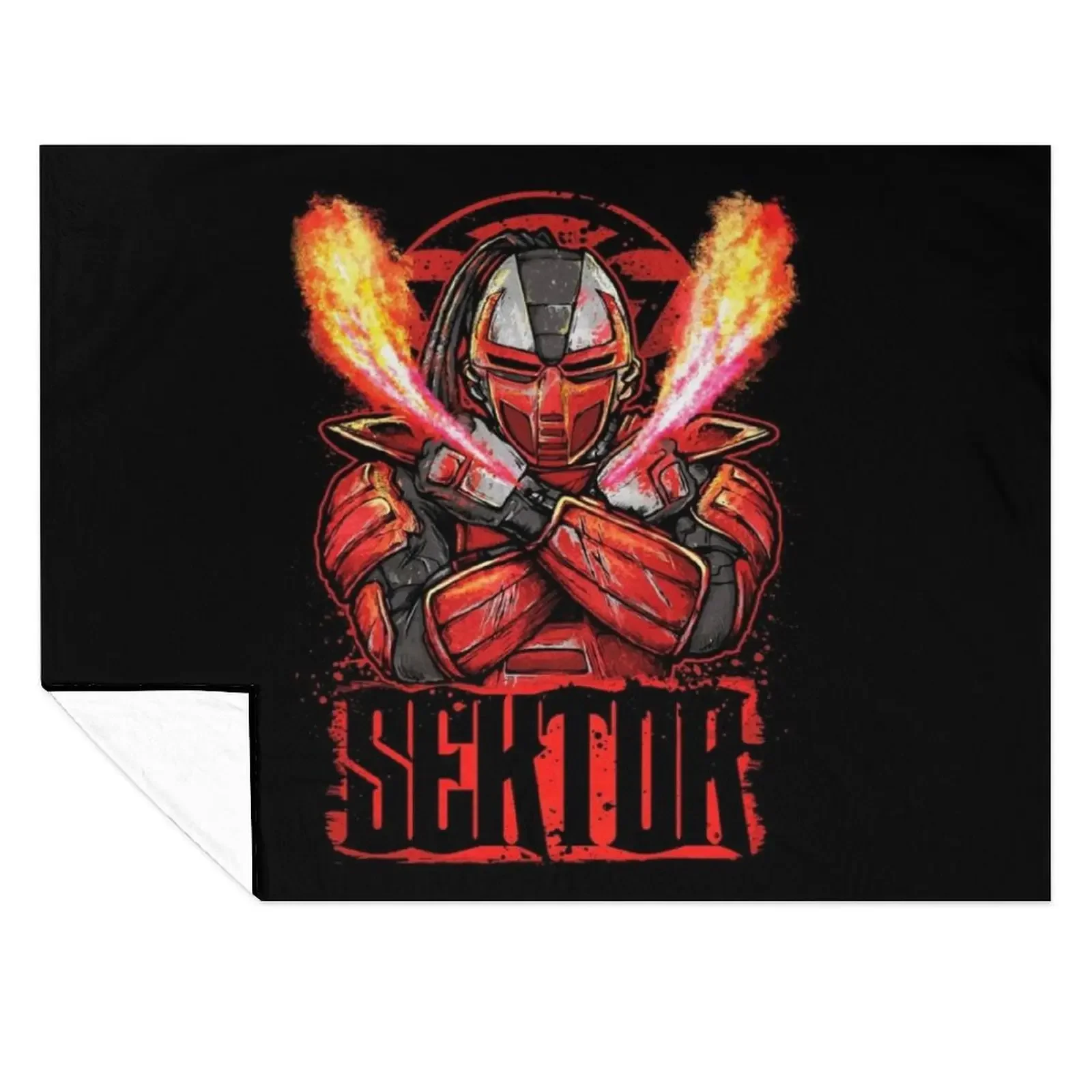 

Mortal Kombat Sektor on Fire Throw Blanket Vintage Luxury St Warm Kid'S Blankets