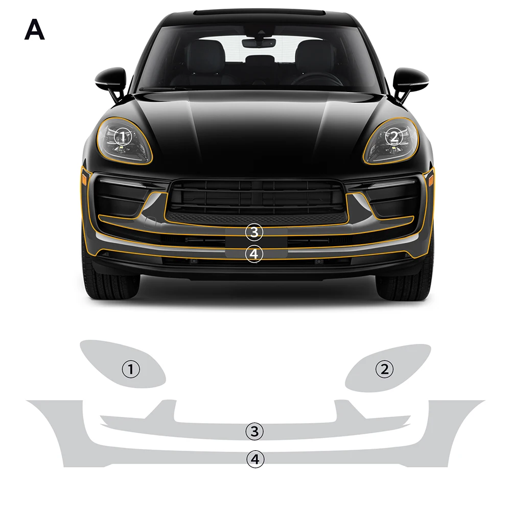 

Защитная пленка PPF из ТПУ для Porsche Macan Base S Turbo 2022-2025, самовосстанавливающаяся, устойчивая к царапинам, невидимая, предварительно вырезанная ﻿ Набор