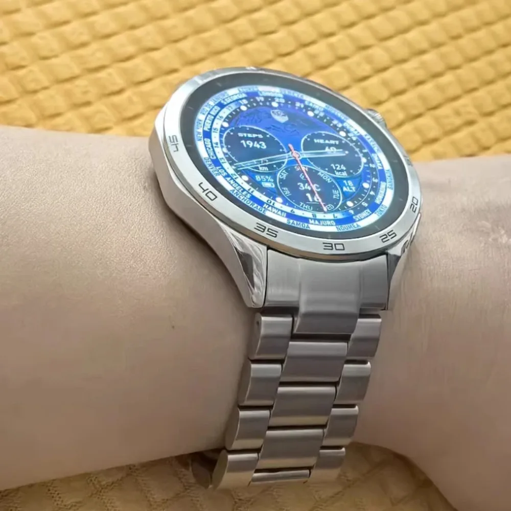 لا فجوة الواجهة الرسمية حزام معدني لساعة هواوي GT6 46 مللي متر الفاخرة الفولاذ المقاوم للصدأ حزام الساعات هواوي ساعة GT6-5-4 46 مللي متر حزام #3