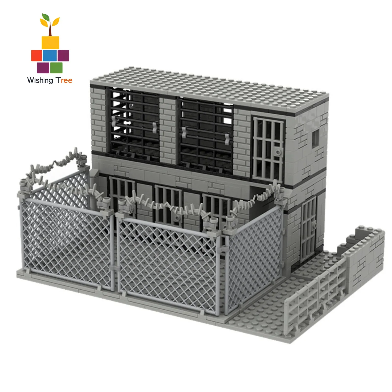 

Compatible Mini Building Blocks Military Police Station Prison Scene MOC Creative Toy