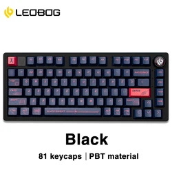 LEOBOG PBT Keycaps 81 Keys Five Side Dye Sublimation High Quality PBT Material Cherry Profile Key Caps for DIY Keyboard Kit