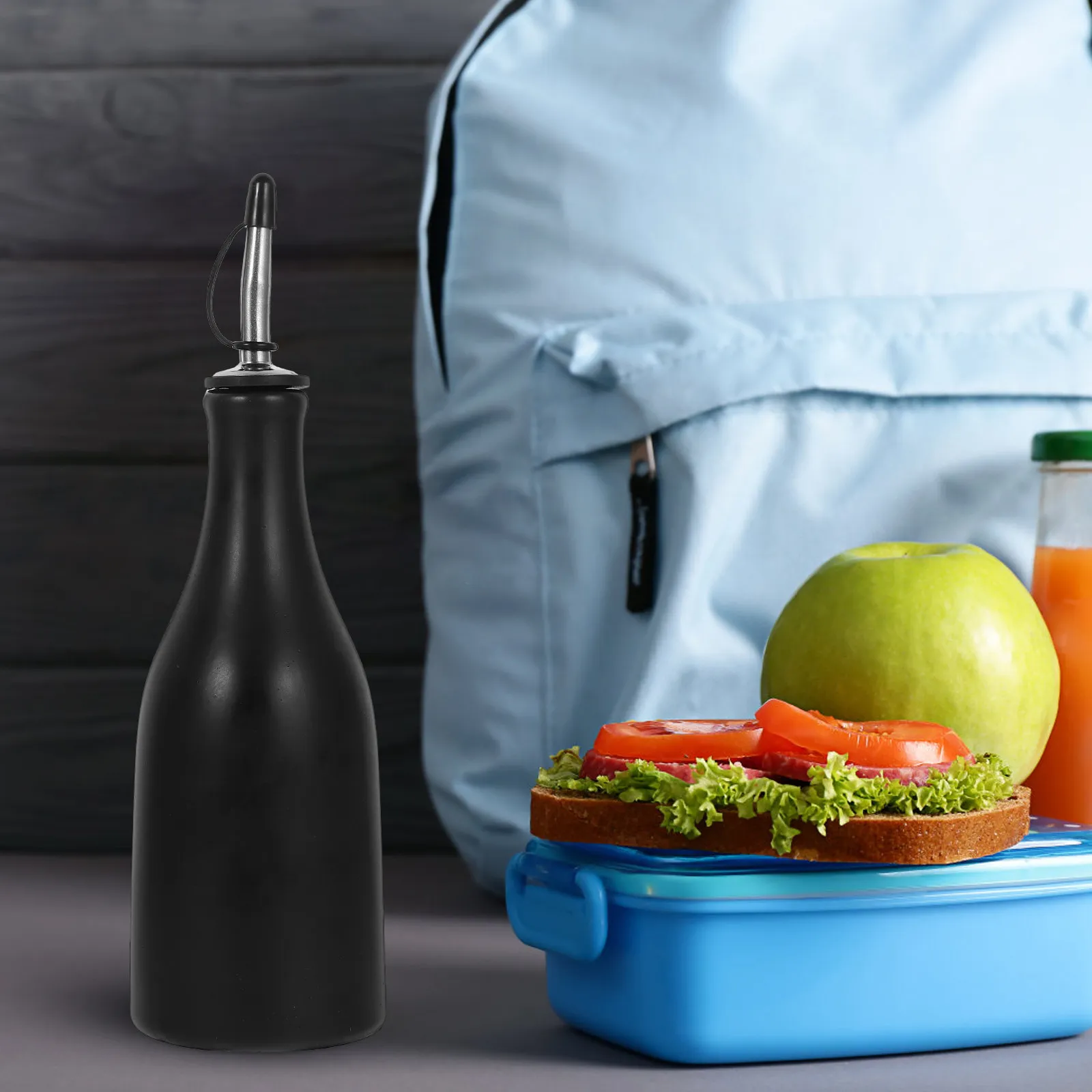 Premium Metal Ceramic Oil Vinegar Dispenser Bottle for Kitchen Use Olive Oil Cruet Soy Sauce Container Anti-Leak Seasoning