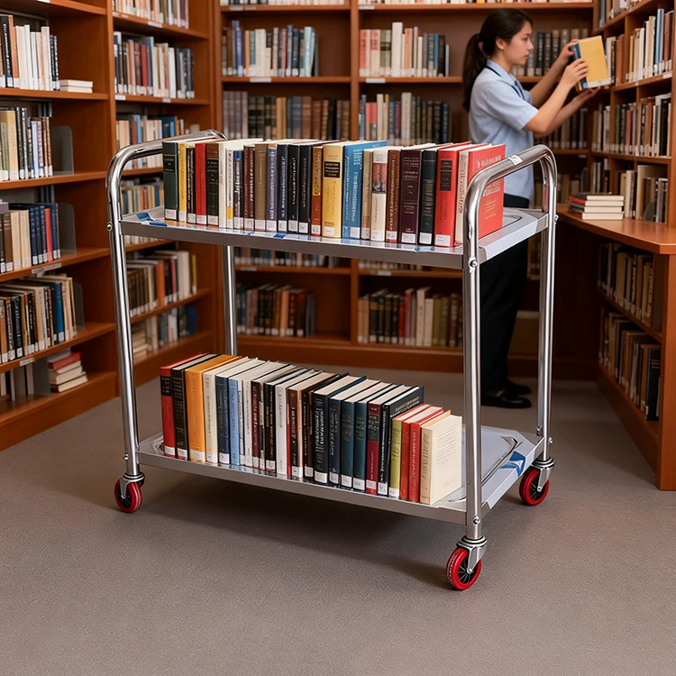 عربة تقديم من الفولاذ المقاوم للصدأ/سيارة مطعم/سيارة طعام مكونة من طبقتين عربة خدمة المطاعم وعربة طعام للبيع #2