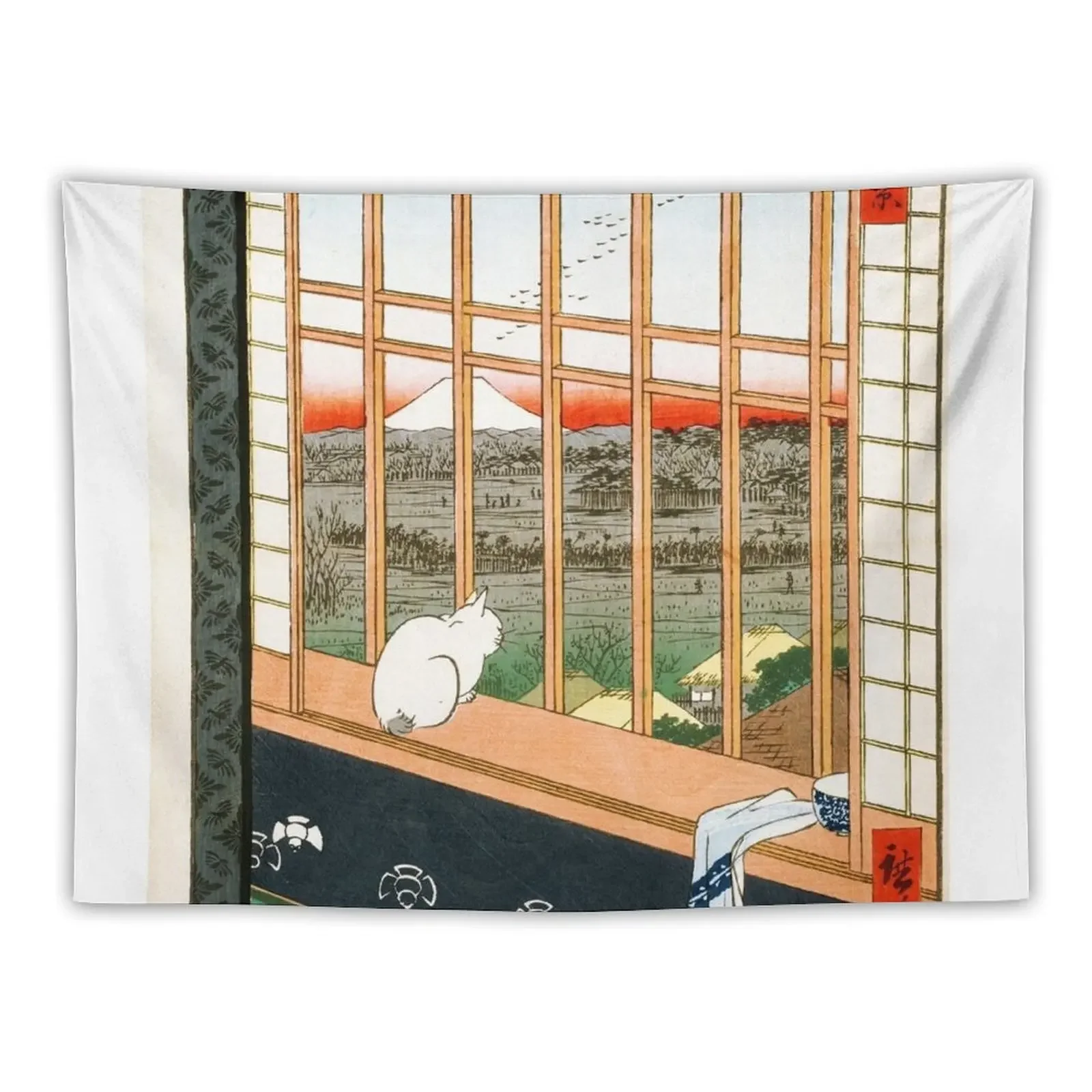 

Utagawa Hiroshige - Asakusa ricefields and torinomachi festival 1857 Tapestry Wall Art Room Ornaments Tapestry