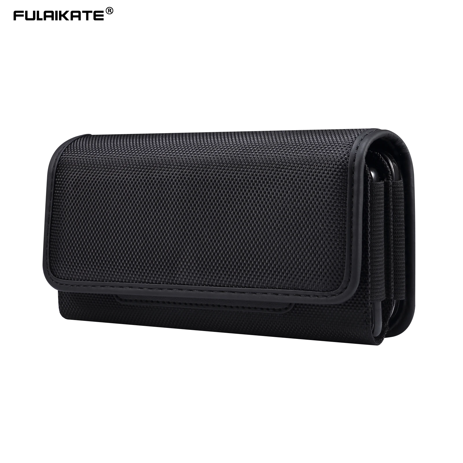 

FULAIKATE 6.7-6.9” Universal Phone Bag for iPhone 13 Pro Max Horizontal Waist Pouch with Card Pocket 2 Layers Durable Holster