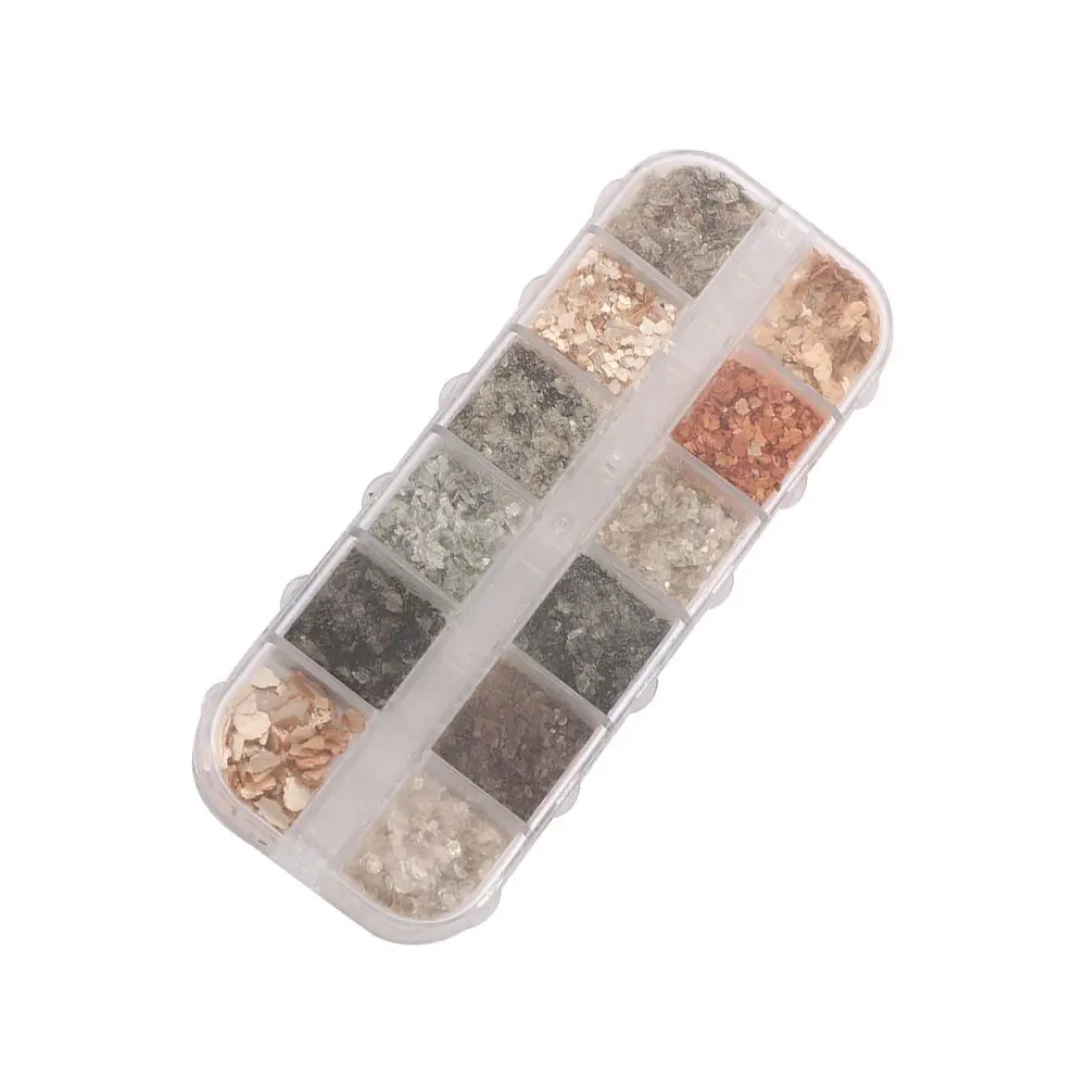 Estilo Glitter Mica Perla metálica Concha de mar Piedra 3D Nail Art Decoraciones Lentejuelas para uñas Accesorio de manicura Pegatinas para uñas