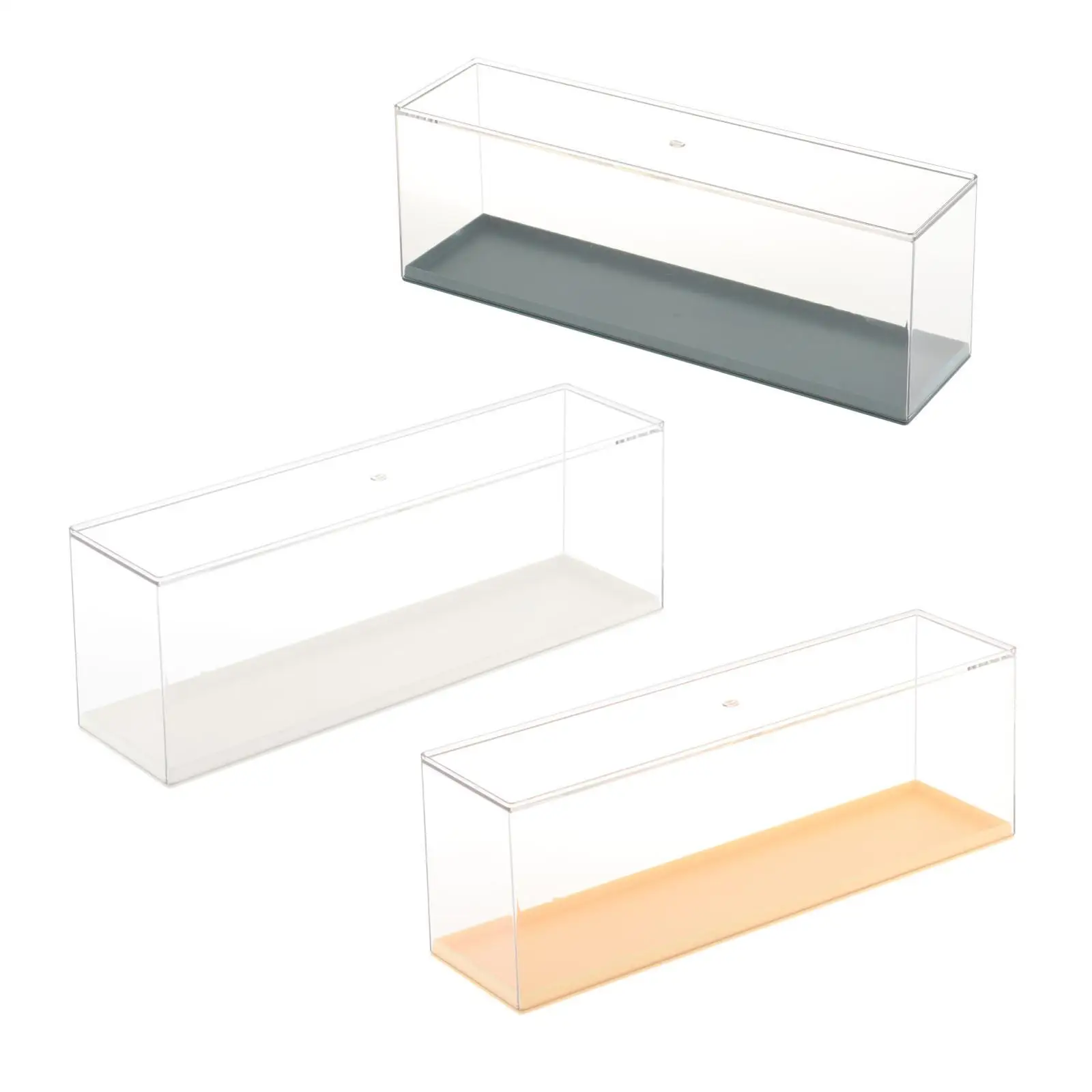 Vitrina transparente apilable para figuras y muñecas