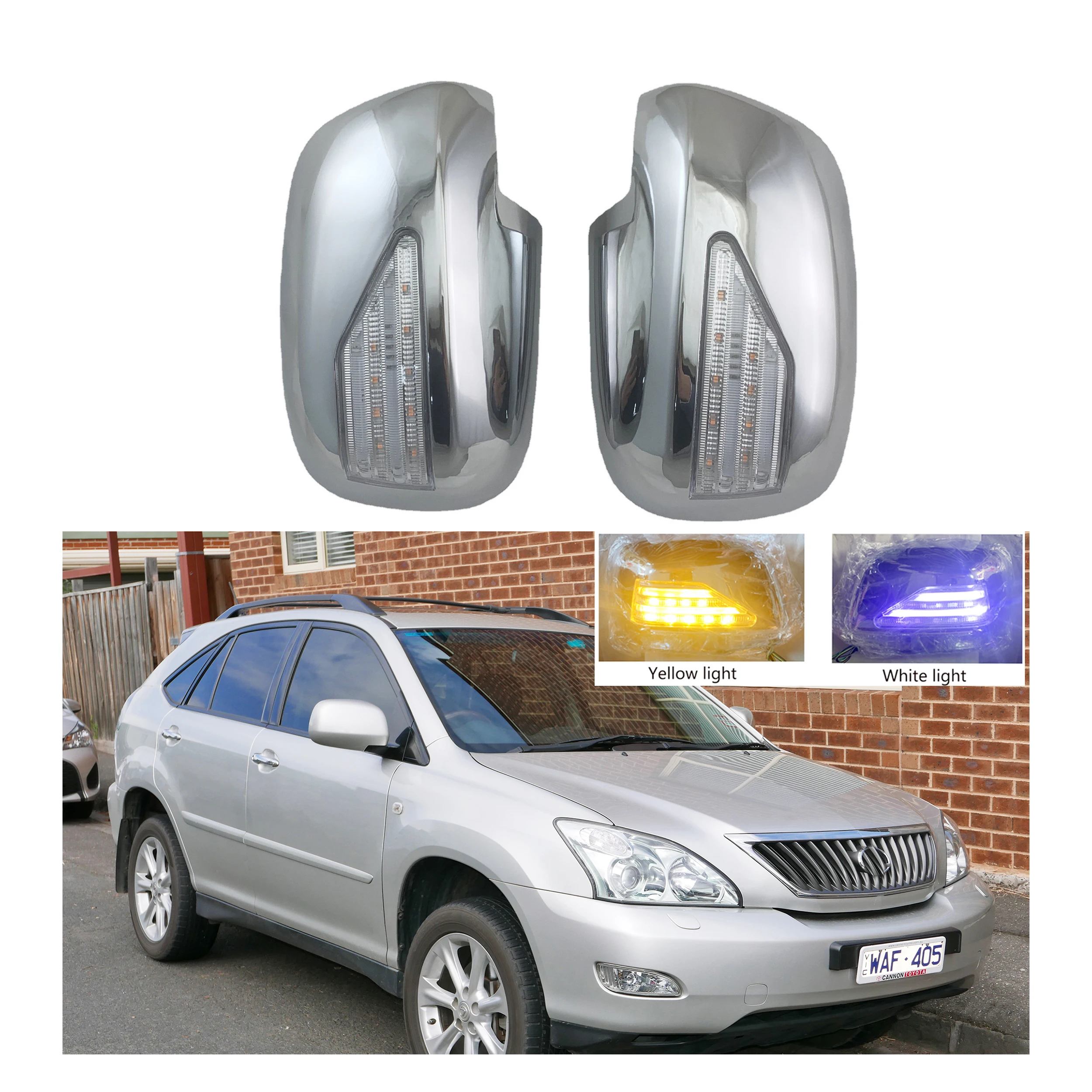 

Car Accessories ABS PlasticChrome Door Mirror Cover with LED 2003 2005 2008 2009 For Lexus RX330 RX350 RX450H Refit