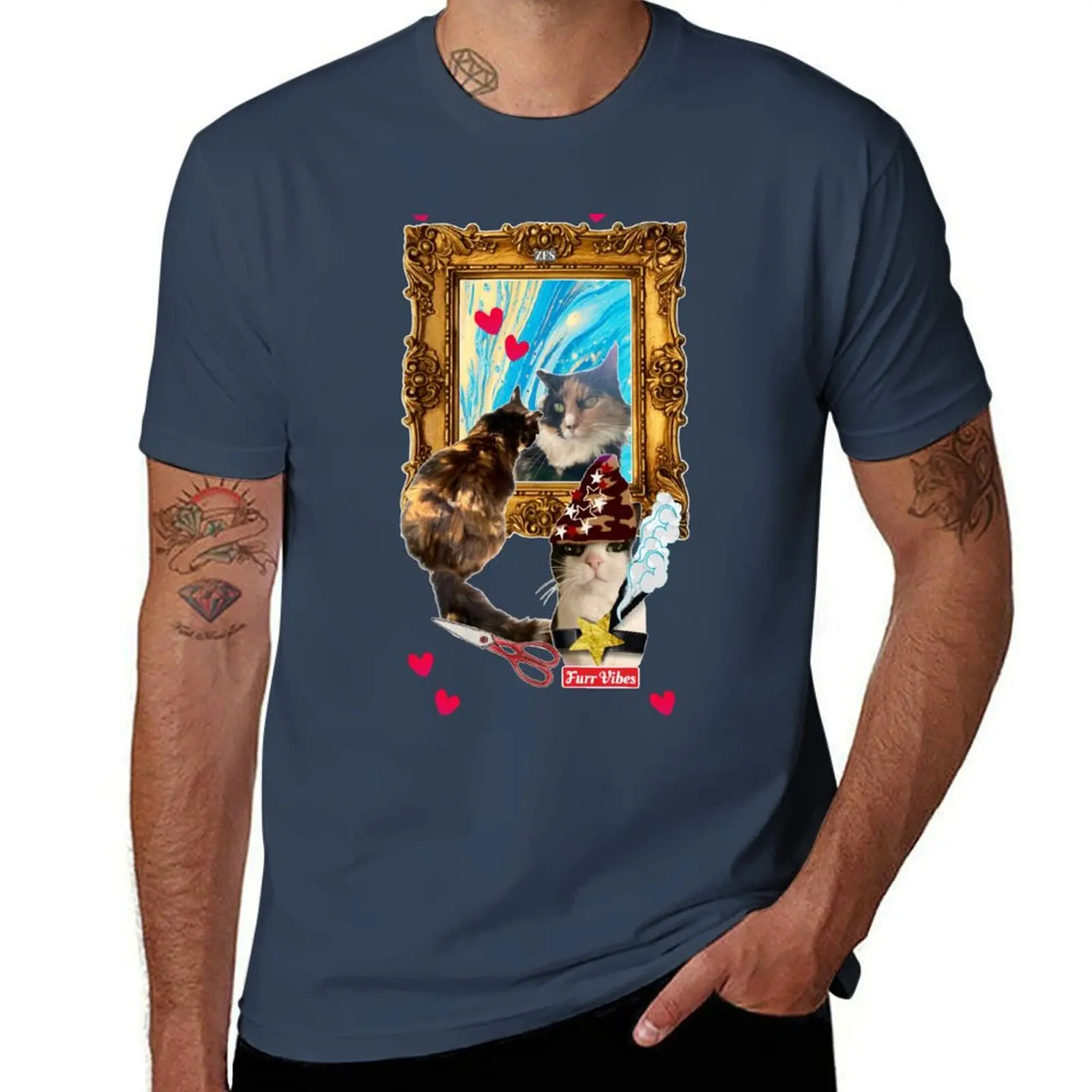 

Cutout shape Furr Vibes T-Shirt t shirt man luxury funny t shirts cotton funny t shirts man T-Shirt