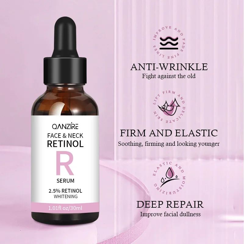 Gezicht & Nek Retinol Serum Anti-Rimpel & Stevige En Elastische & Diepe Reparatie Whitening En Anti-Aging, 30Ml