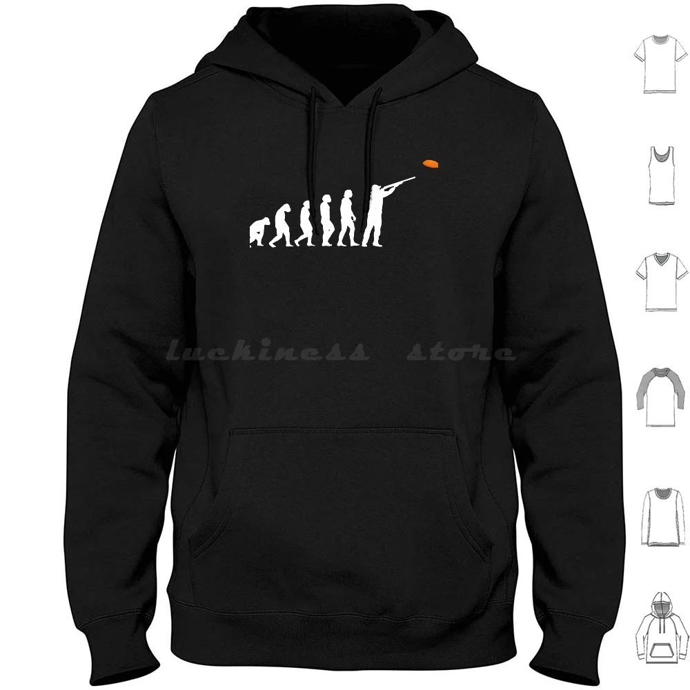 Evolution Clay Pigeon Shooting Clay Pigeon Shooting Hoodie Cotton Long Sleeve Clay Pigeon Clay Pigeon Shooting Air