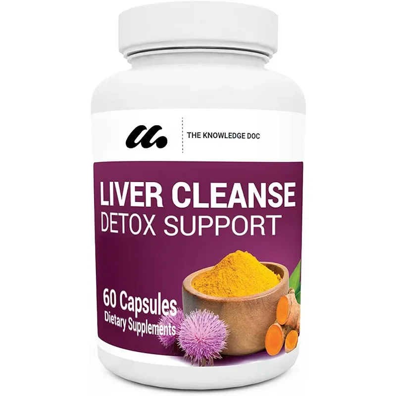 

Liver cleansing and detoxification capsule, containing milk thistle, cow bile and folic acid, turmeric, black pepper and choline