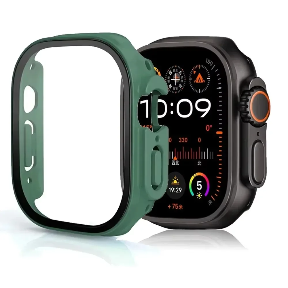 Glas+PC-Schutzhülle für Apple Watch Ultra 4 3 2 49mm Smartwatch Stoßfänger+Displayschutzfolie Gehärtetes Glas iWatch Series Ultra 49mm Zubehör – Detail 18