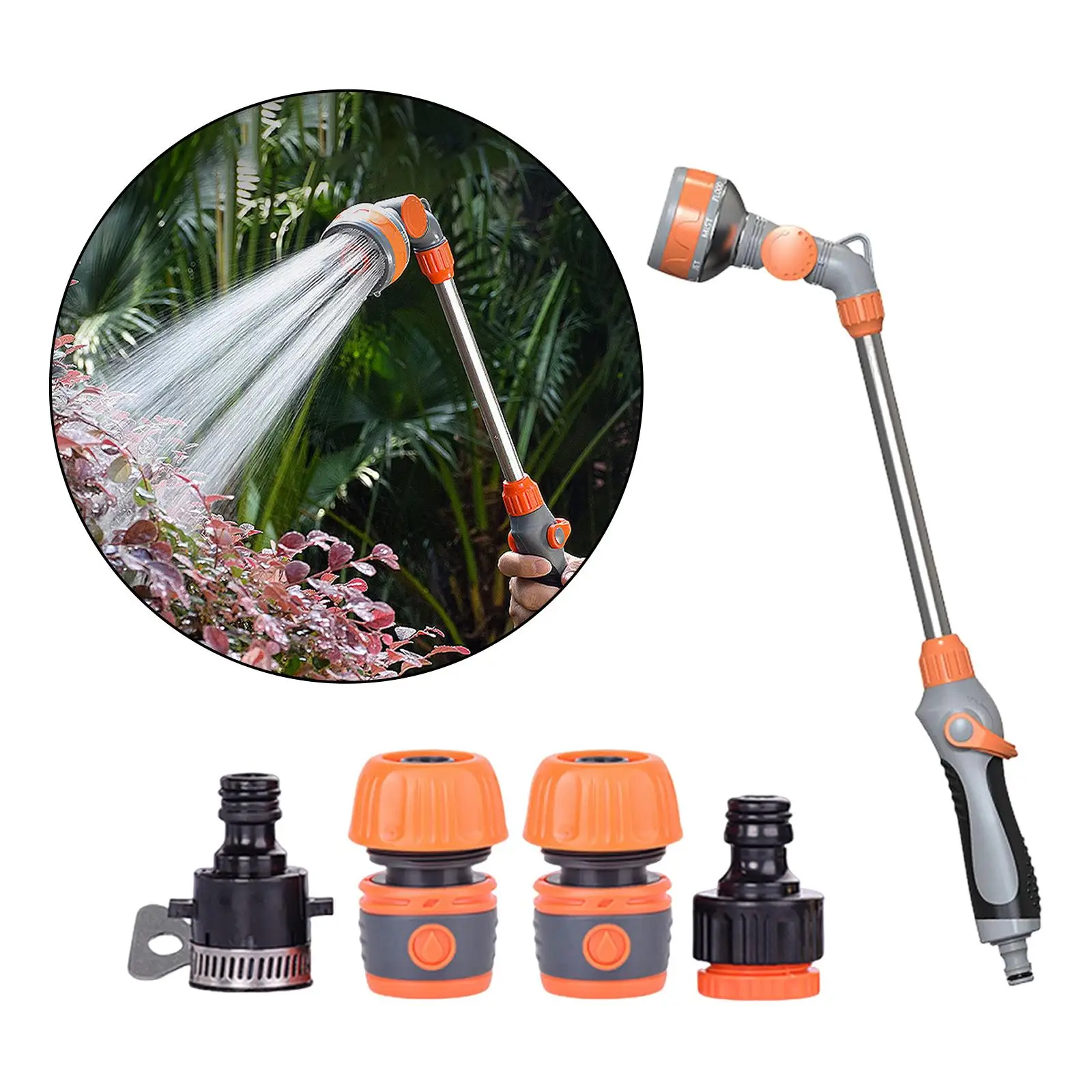 

G3/8 Threaded Garden Hose Watering Wand for Public Green 18.50inch