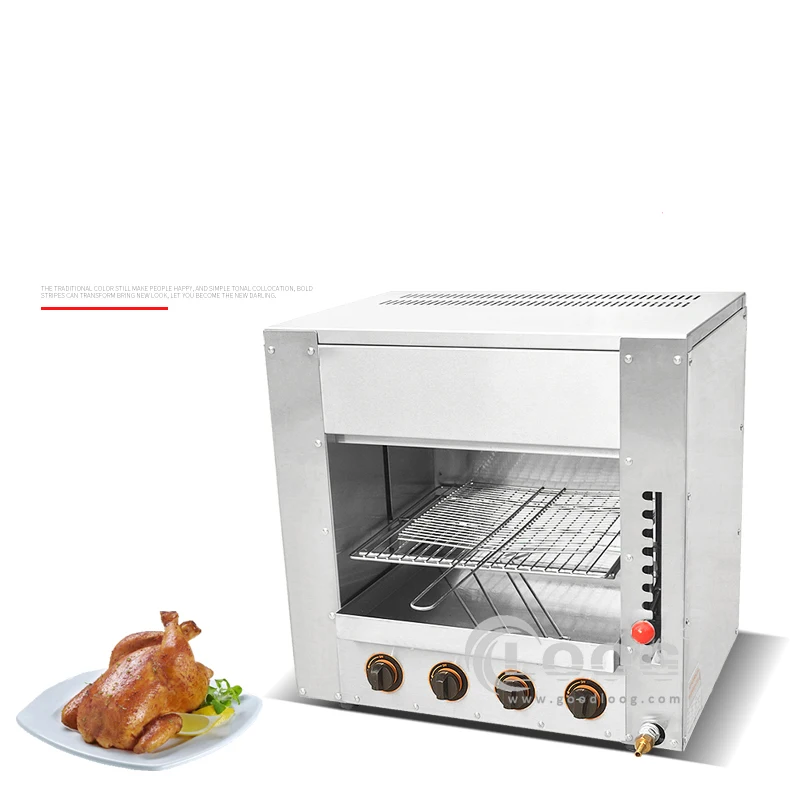 Restaurant Kitchen Equipment Gas 4 Burner Salamander Commercial Gas Type Salamander Gas Grill BBQ Infrared Salamander Grill