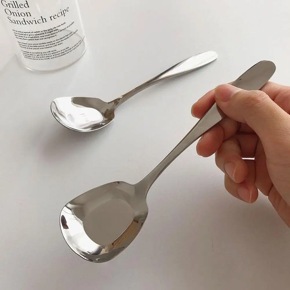 Stainless Steel Soup Spoon Ice Cream Spoon Watermelon Tableware Creativity Restaurant Spoons Spoon Long Handle B3m7