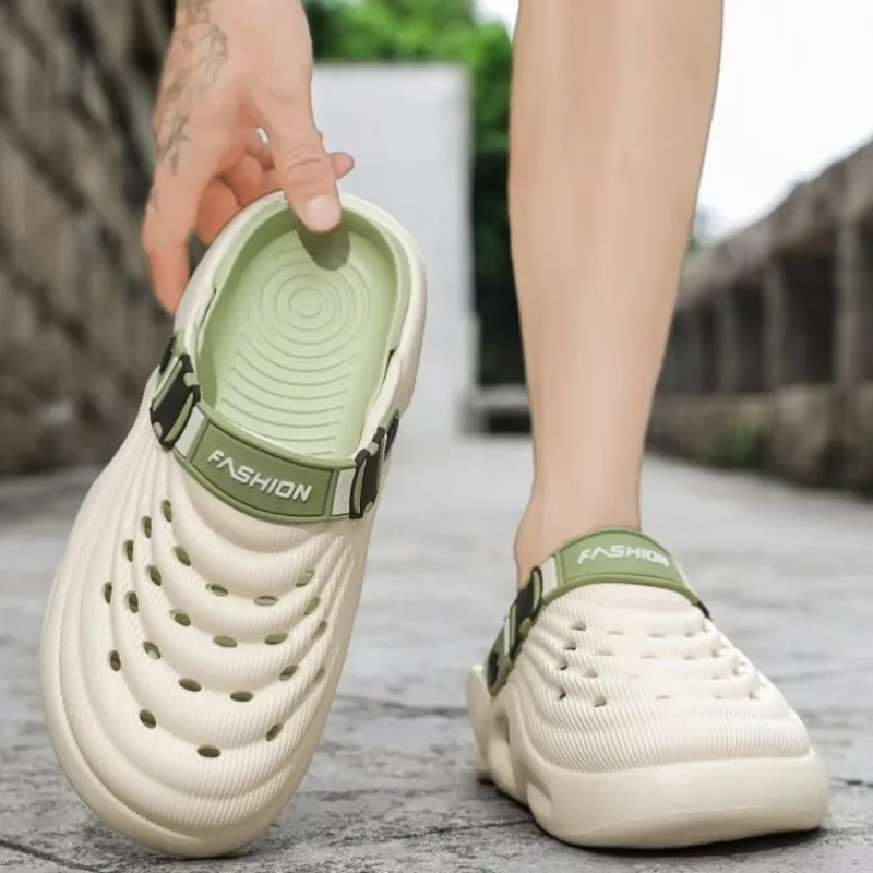 

Тапочки унисекс, летние мужские пляжные сандалии, женская модная садовая обувь, оригинальная обувь из ЭВА для спальни, высококачественная парная обувь на открытом воздухе