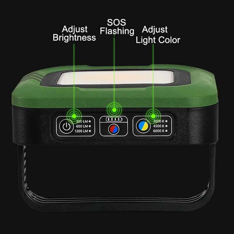 7500mAh Solar Rechargeable Lantern Powerful Work Light Outdoor Camping Lamp Magnetic LED Emergency Light 5V2A Fast Charge