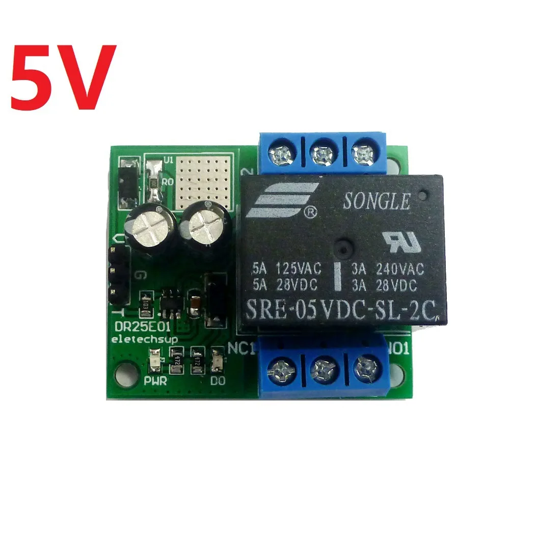 DC 5V/6-24V 3-5A Flip-Flop Latch DPDT Relay Module Bistable Self-locking Switch Low Pulse Trigger Board for LED Motor Smart Home