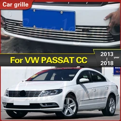 For VW Volkswagen PASSAT CC 2013-2018 High Quality Stainless Steel Front Grille Around Trim Racing Grills Trim Body Kit