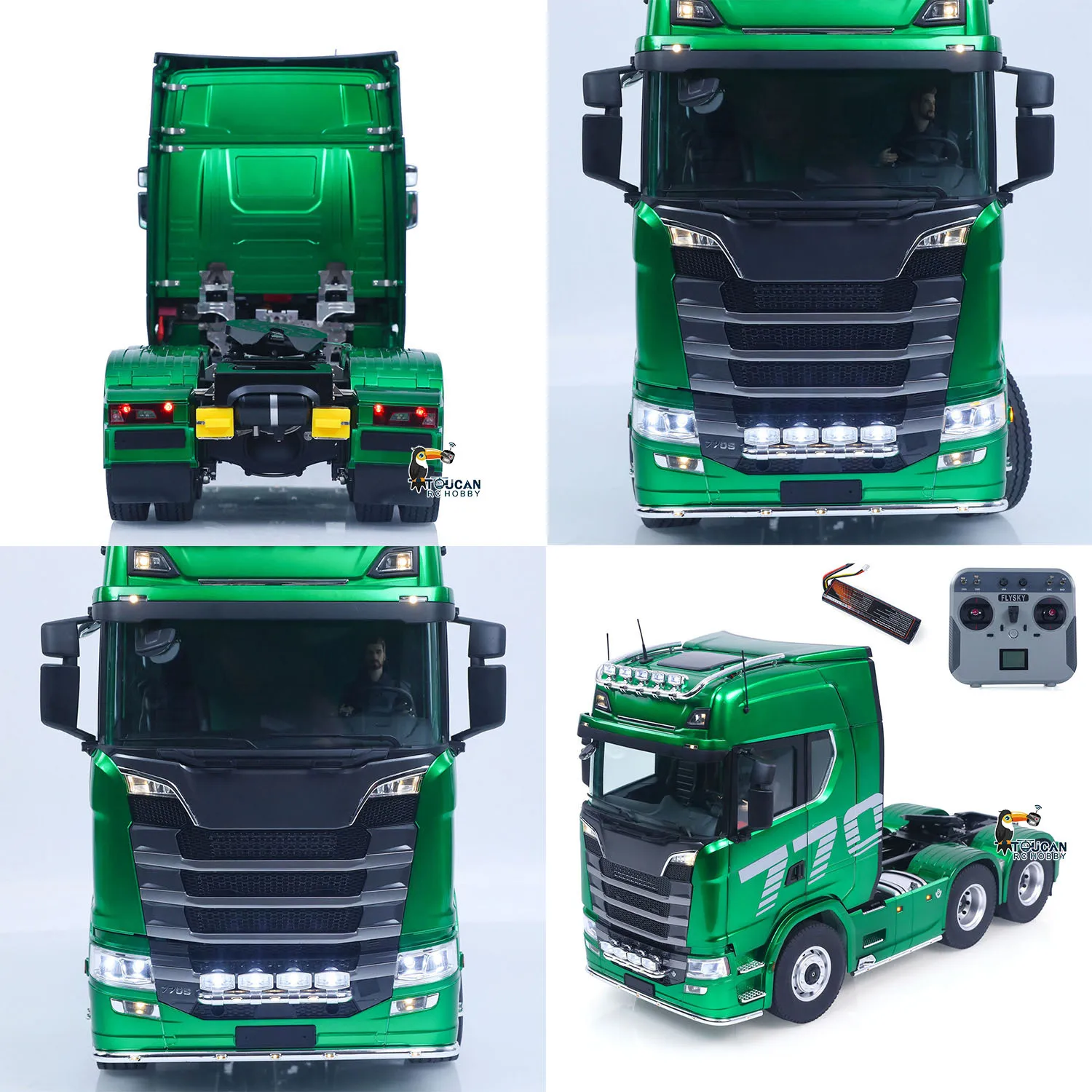 

Радиоуправляемый трактор-грузовик KABOLITE SC 770S RTR 6x6, масштаб 1/14, с 2-скоростной коробкой передач, блокировкой осей, электрическим стеклоочистителем и открывающимися дверями