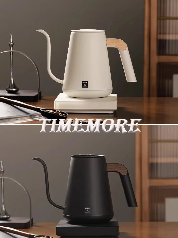 Em estoque timemore fish pro x elétrica despeje sobre chaleira 900ml220v boca fina controle de temperatura competição mão preparar cafeteira