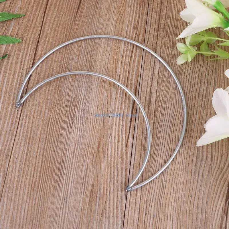 H05E صائدة الأحلام القمرية المعدنية ذات الحلقة الدائرية المصنوعة يدويًا من صائد الأحلام #5