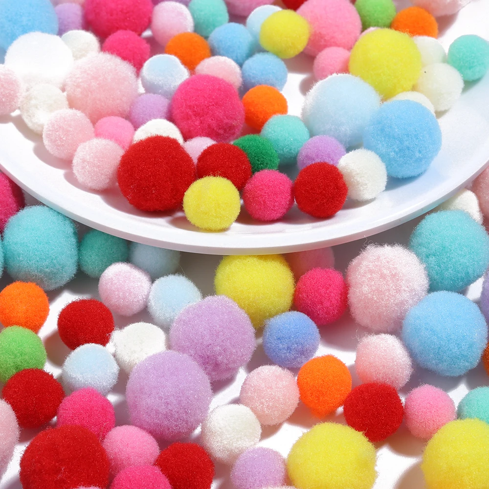 10 15 20 25 30mm Wool ball Felt Balls New Round Felt Pom Poms Balls For Making DIY Room Party Christmas Gift DIY Ring Rattle