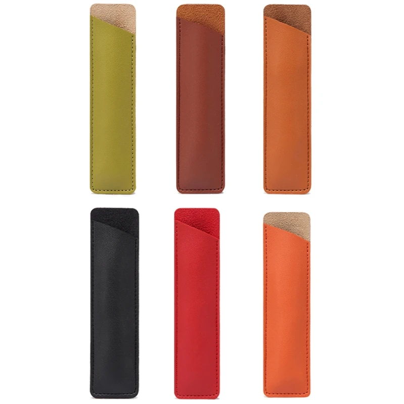 Portable Leather Single Pen Cover Protective for Case Holder Pencil for Wr