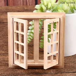 1:12 Dollhouse Miniature Door Window 16 Grids Square Windows Model Home Decor