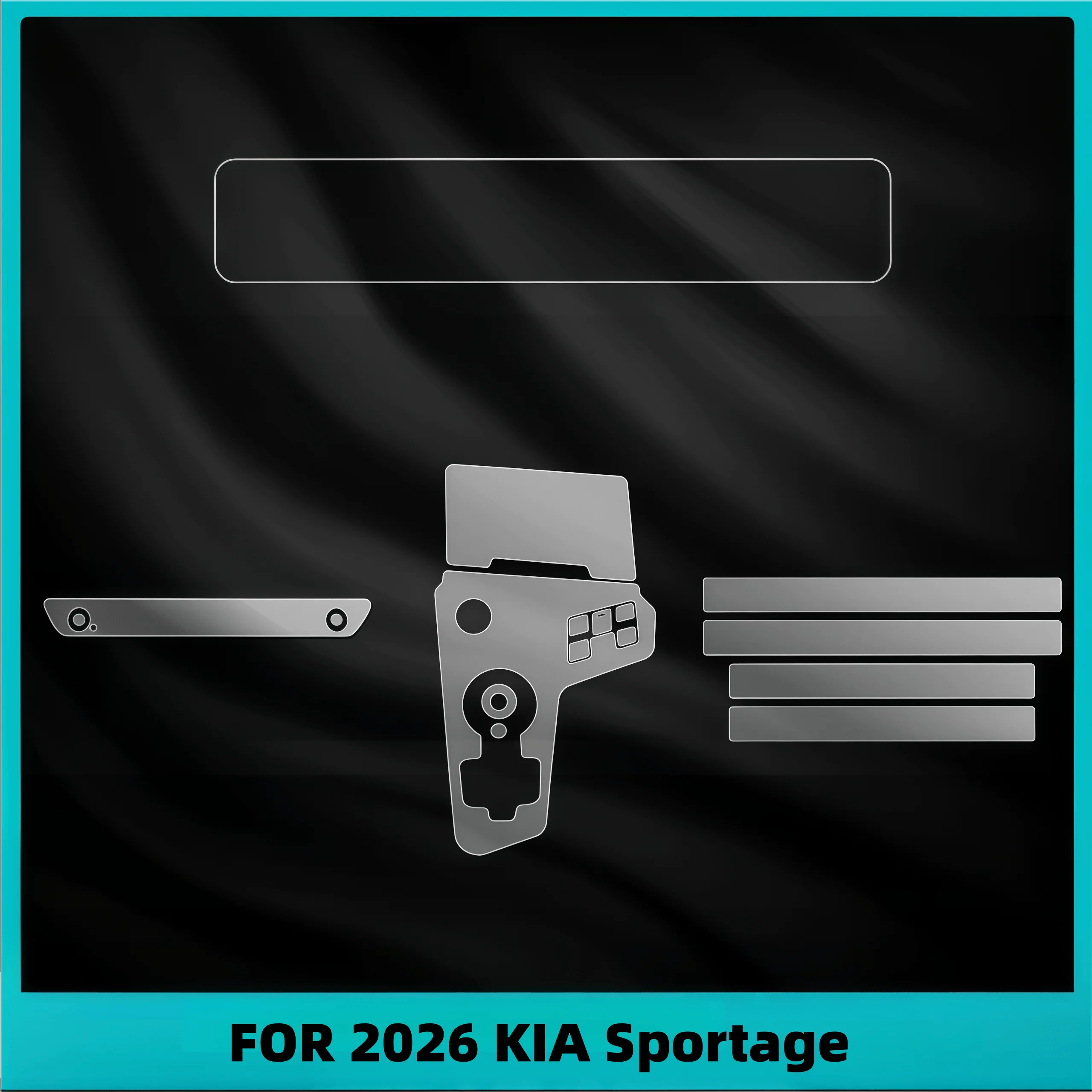 For 26 models Kia Sportage center console film interior protection navigation screen film modification accessories