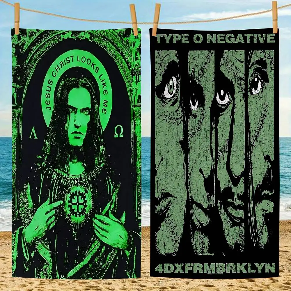 Gothic Metal Band Type O Negative Big Microfiber Beach Towels Quick Dry Towel Sand Beach Towels Pool Towel for Travel Swim Pool