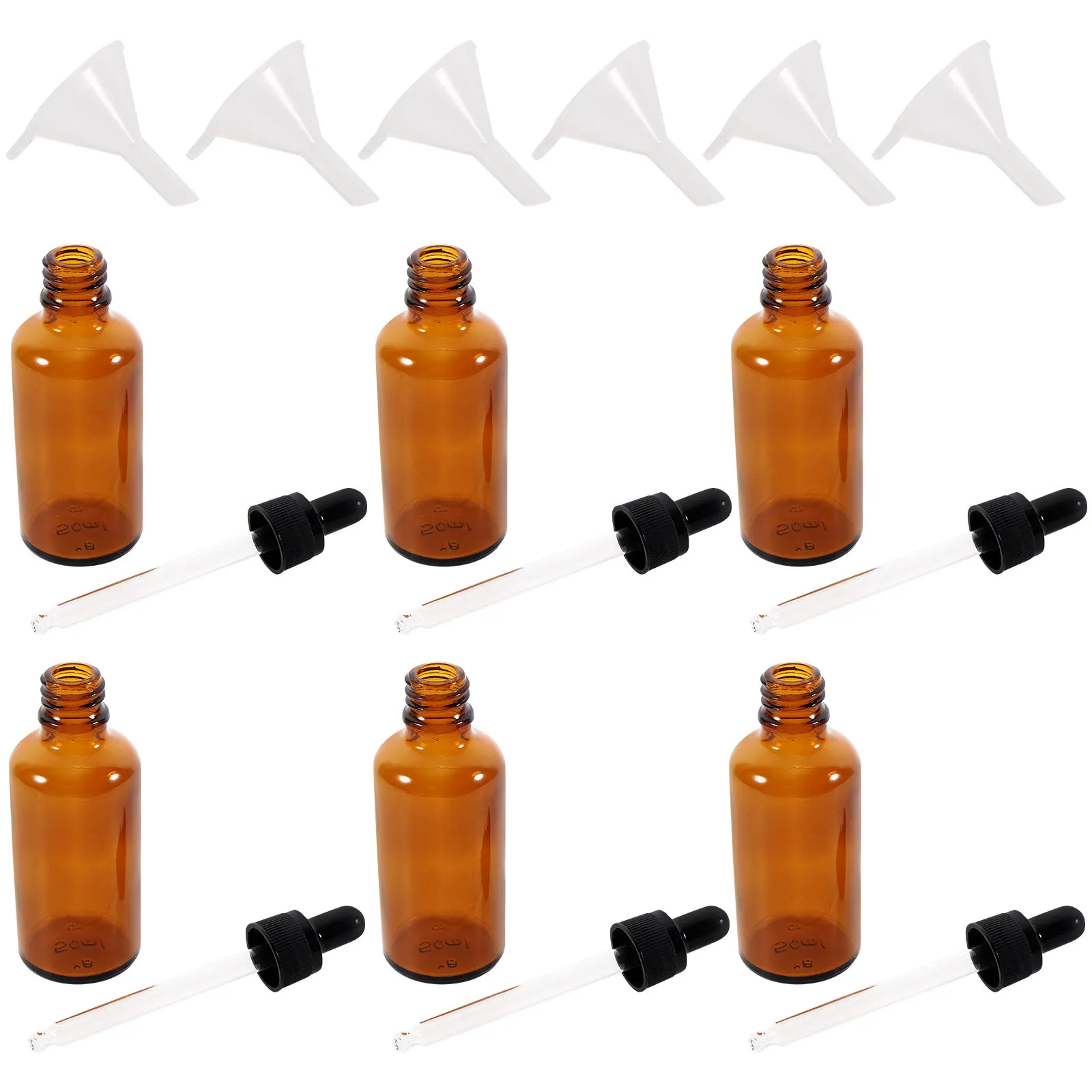 

Набор из 6 флаконов для эфирных масел с пипетками, элегантные стеклянные контейнеры для духов, миниатюрные портативные бутылочки для путешествий, для женских масел