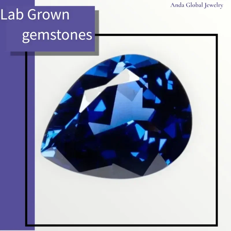 

L-Lab Grown Sapphire Pear Cut Royal Blue Color AAA+Clarity Gems for Jewelry Setting&Custom Design Selectable Certificate