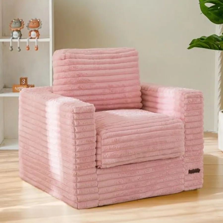 

Bean Bag Chair Comfy Faux Fur Bean Bag Sofa with Filler Upholstered Floor Sofa with Pillows and Armrests Lazy Floor Chair Couch