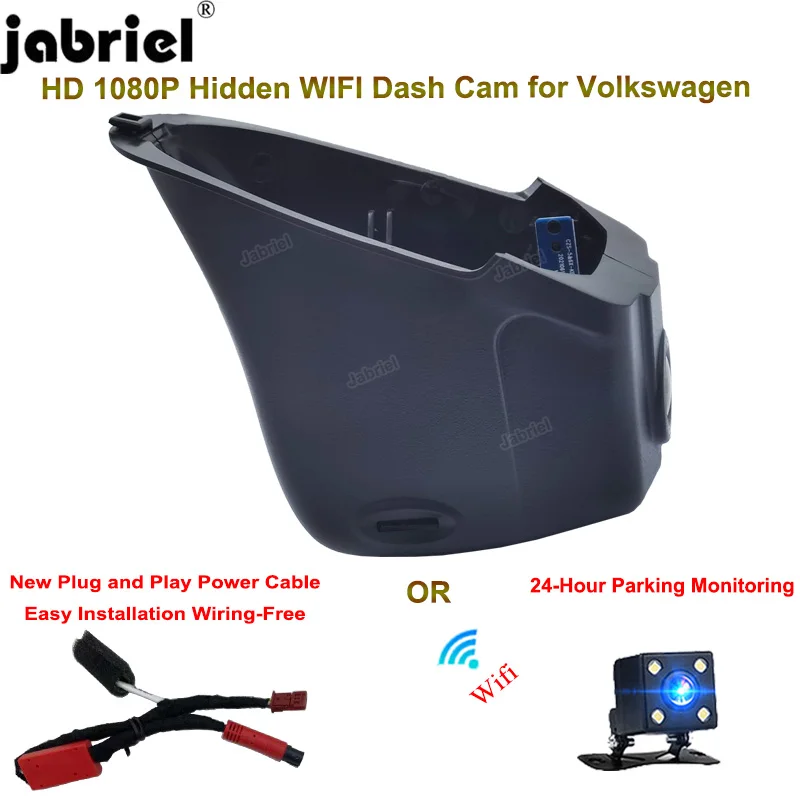 For Volkswagen VW CC Passat 2015 2016 2017 Dash Cam Camera 1080P WIFI 24H Car DVR  Easy Install Video Recorder for Skoda Superb