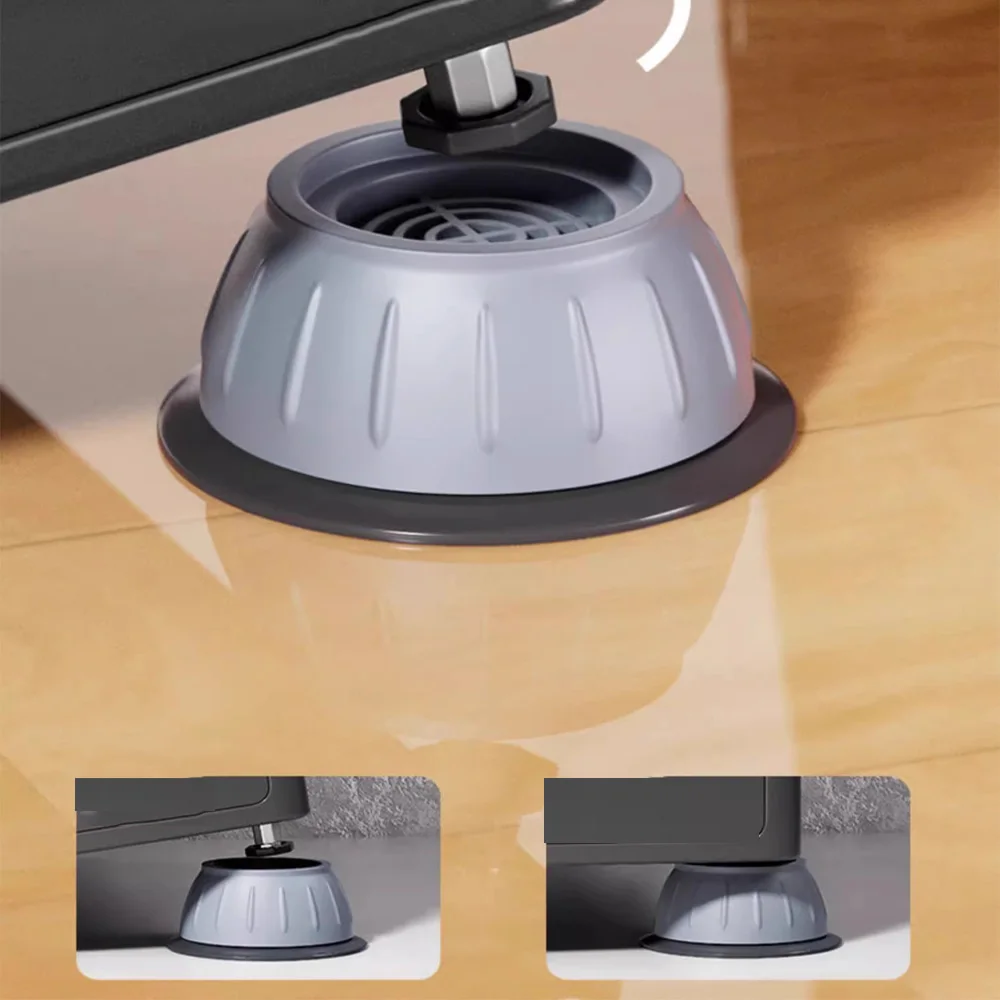  4 Large Anti-Vibration Pads - Shock-Absorbing And Noise-Reducing, Made of 100% Durable Plastic, Stabilizes Washing Machines 