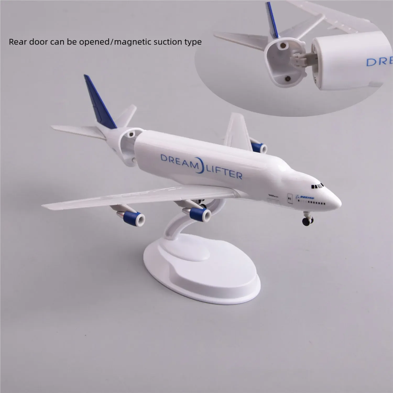 20cm Resin Model Airplanes B747-400LCF Dreamliner 1/360 Scale Plane Model With Base & Wheel Collectible For Aviation Enthusiast